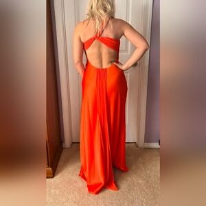 Adrianna Papell Vibrant Orange Gown